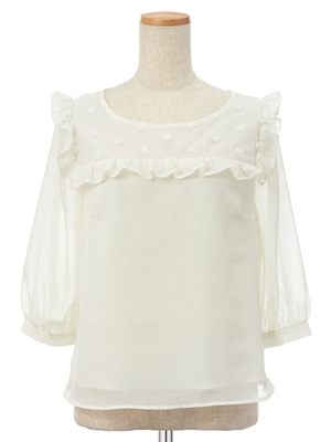 Supreme.La.La. (シュープリーム ララ)  シースループチフラワーブラウス