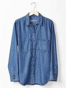 Chambray boyfriend shirt