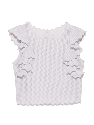 カットワークレースブラウス