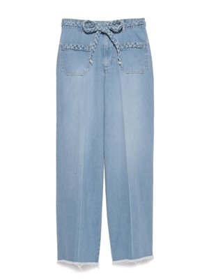 三つ編みデニムバギーパンツ