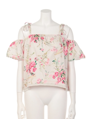 スタンプフラワーオフショルBL