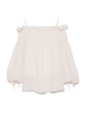 スモッキングオフショルチュニック