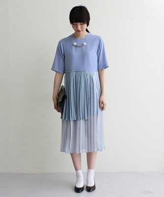 ＊アムンゼン　シフォン　　プリーツドレス＊