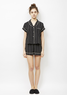 ダブルストライプパジャマレディース