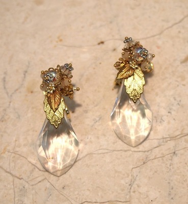 ◇rococo◇クリスタルイヤリング シズク