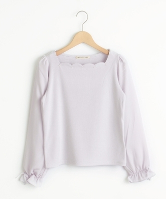 スクエアスカラッププルオーバー