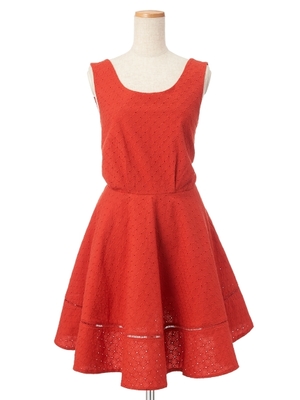 Supreme.La.La. (シュープリーム ララ)  コットンレースバックリボンワンピ