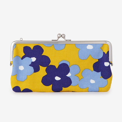 SOU・SOU 星桜雲斎 軟(なん)がま口 (横長)花がさね 小 菜種色(なたねいろ)