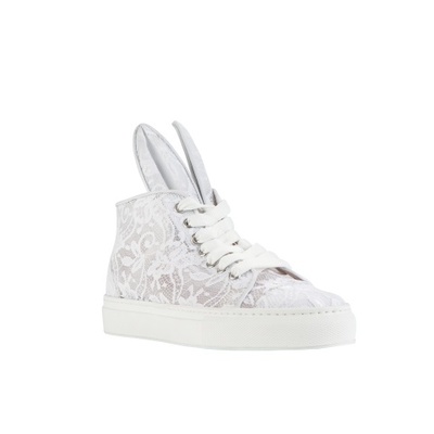 ホワイトコットンスニーカー MINNA PARIKKA - 20MM BUNNY SNEAKS SHEER LACE SNEAKERS - WHITE