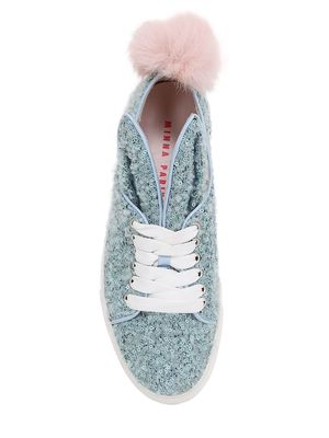 ブルーポリエステルスニーカー MINNA PARIKKA - TAIL SEQUIN WOOL SNEAKERS - BLUE