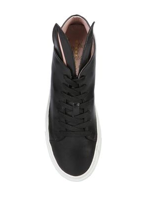 ブラックカーフスニーカー MINNA PARIKKA - 20MM BUNNY SNEAKS LEATHER SNEAKERS - BLACK
