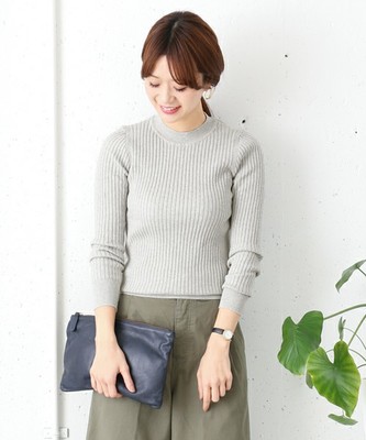 コットンスパンプルオーバーニット