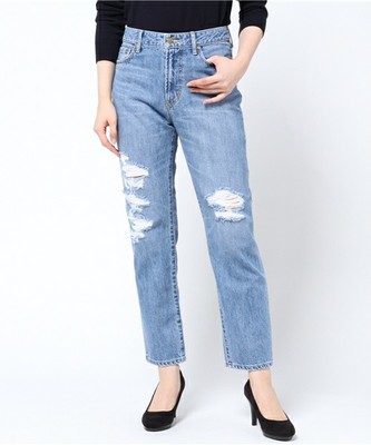 クラッシュボーイフレンドデニムパンツ