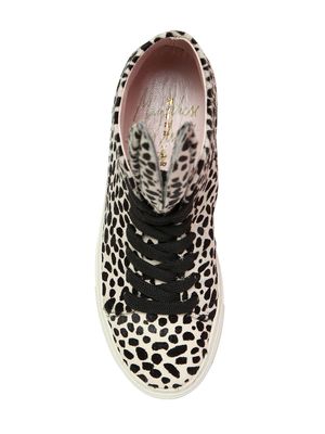 ブラック・ホワイトカーフスキンスニーカー MINNA PARIKKA - BUNNY SNEAKS PRINTED PONYSKIN SNEAKERS - BLACK/WHITE