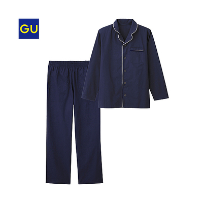(GU)パジャマセット(無地・長袖)