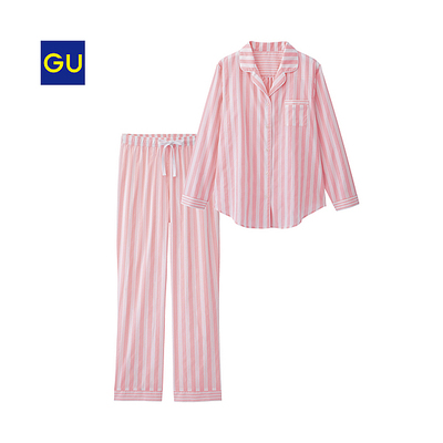 (GU)パジャマ(ストライプ・長袖)