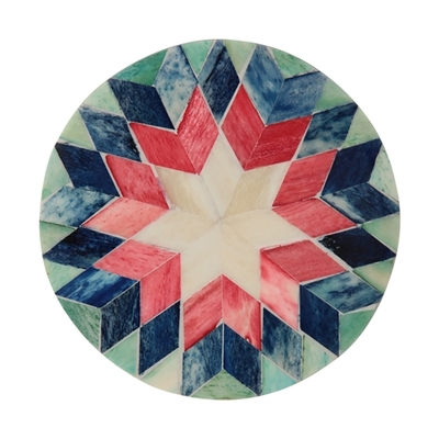 キイア コースター ピンク/グリーン