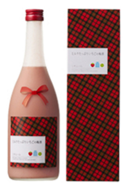 ミルクたっぷり いちごの梅酒 8度 