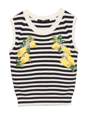 レモンモチーフノースリニット