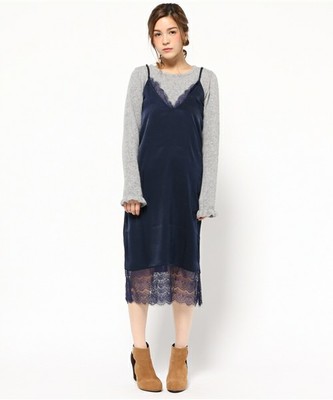 ニット×キャミワンピースSET