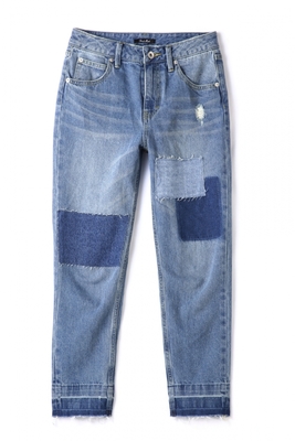 パッチワークデニムパンツ