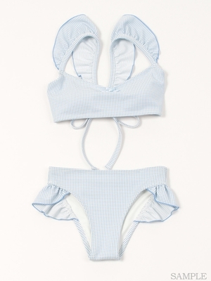ミニチェックフリルビキニ