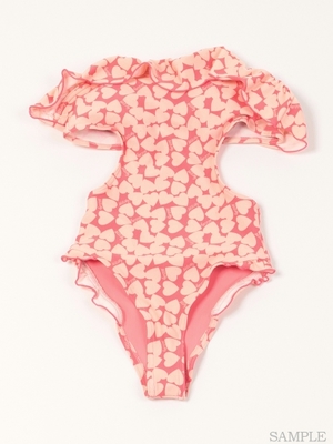 ハートプリントスイムワンピース