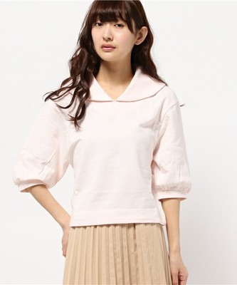 大きな衿やわらかプルオーバー