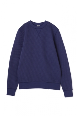 WOMEN'S QUILTED JACQUARD LONG SLEEVE SWEAT TOP