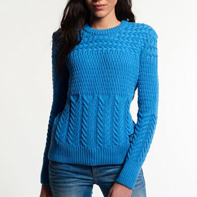 Superdry極度乾燥しなさい レディース ニットSouth Bay Stitch Crew Jumper セーター