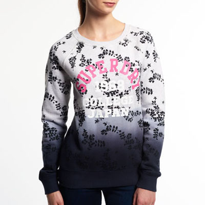 Superdry極度乾燥しなさい Vintage Print Dip Sweatshirt クルーネック スウェット