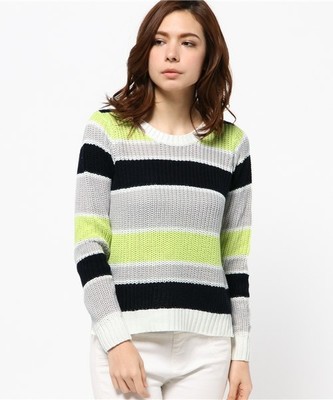 マルチボーダー長袖PO