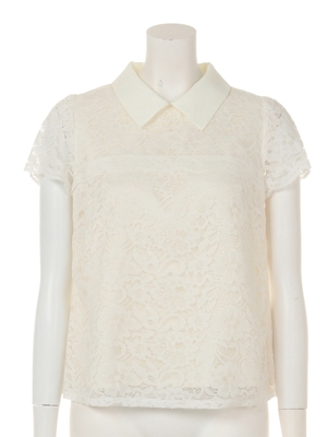 BE RADIANCE (ビー ラディエンス) レースシャツブラウス