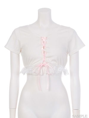 AU レースアップトップス