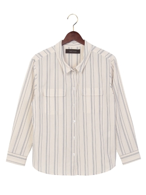 C/LI ストライプ 2ポケット シャツ