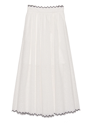 カットワークレーススカート