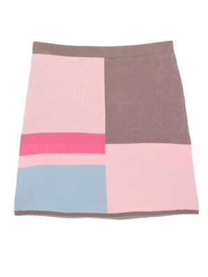 カラーブロックスカート