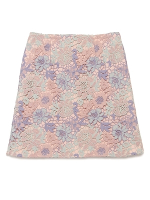 配色レースタイトスカート