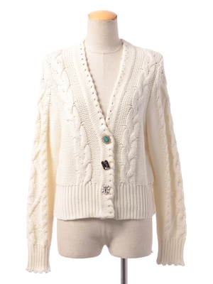 ビジューケーブルカーデ