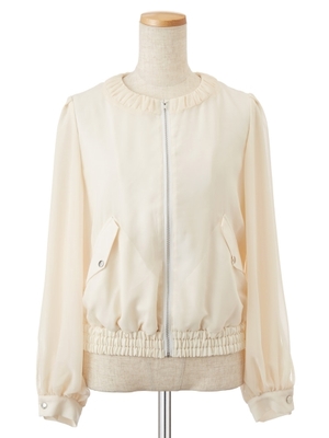 シフォンソデフワブルゾン