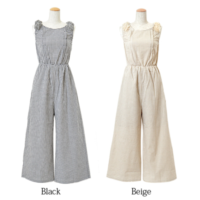 gingham check rompers～ギンガムチェックロンパース