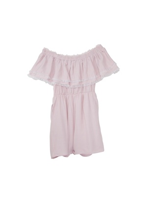 frill offshoulder rompers