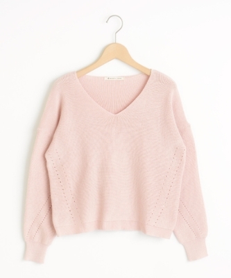 アイレット入りVプルオーバー