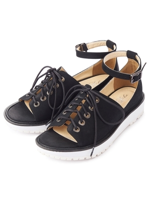 レースアップサンダル