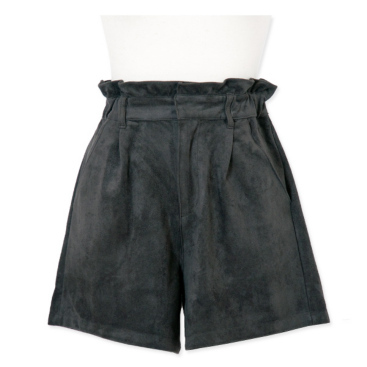 mod suede short pants ～モッドスエードショートパンツ：Black　(ブラック)