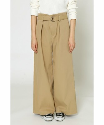 スパンライクチノベルトツキワイドパンツ