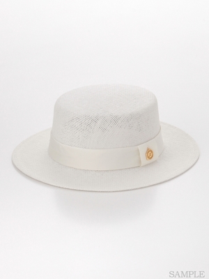 ワイドリボンカンカン帽