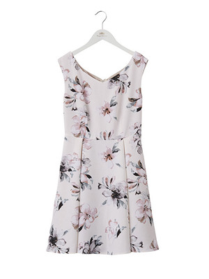 フラワープリントワンピース