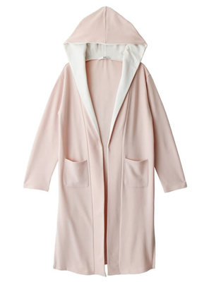 配色裏毛コーディガン[