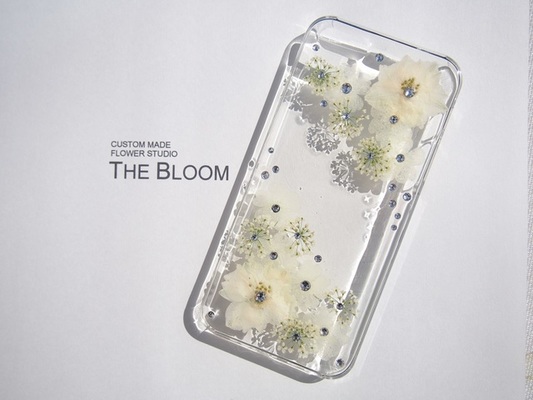 押し花ケース White&Crystal